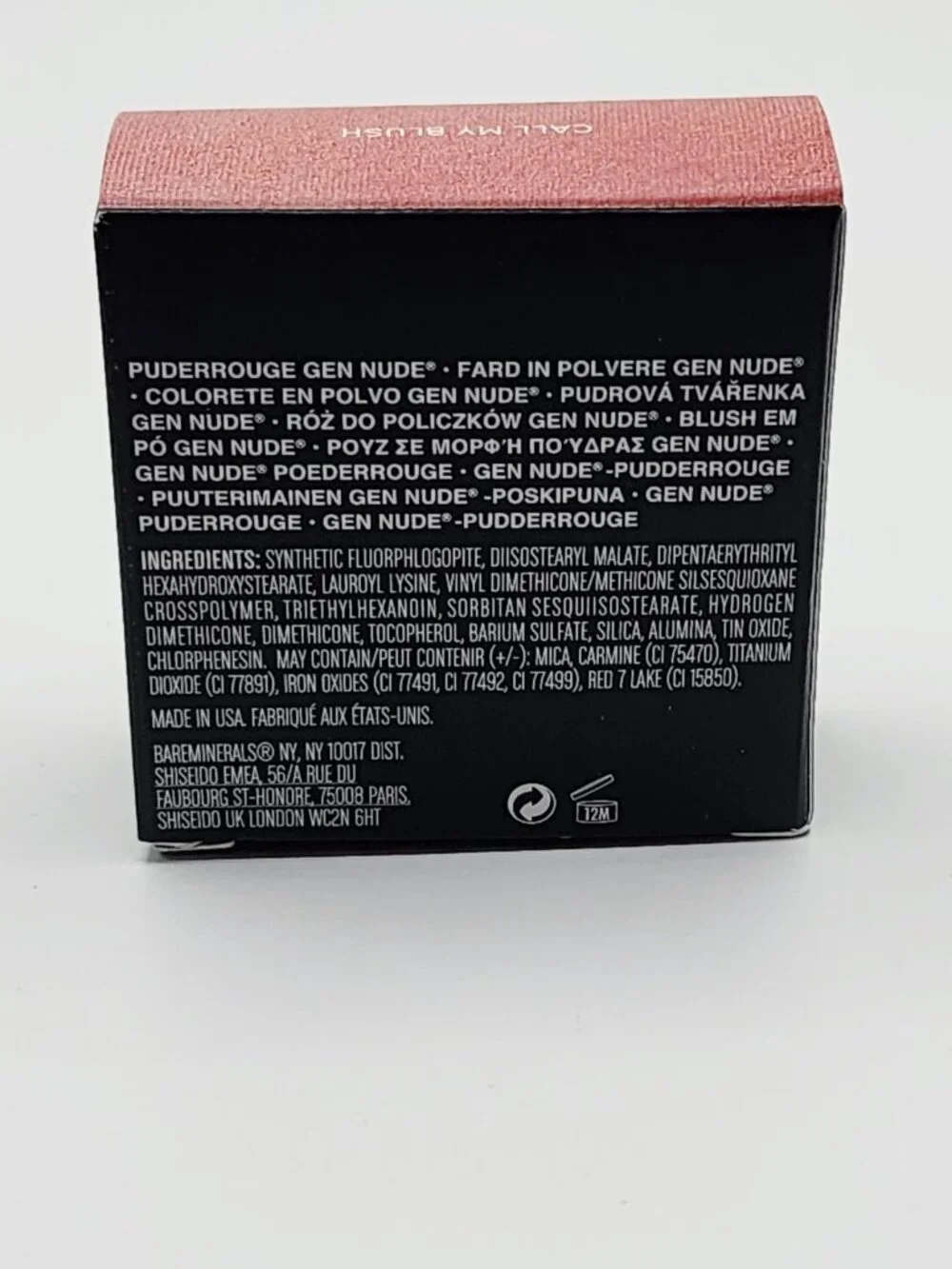 BareMinerals Gen Nude Powder Blush Call My Blush 0.21oz Full Size New In Box
